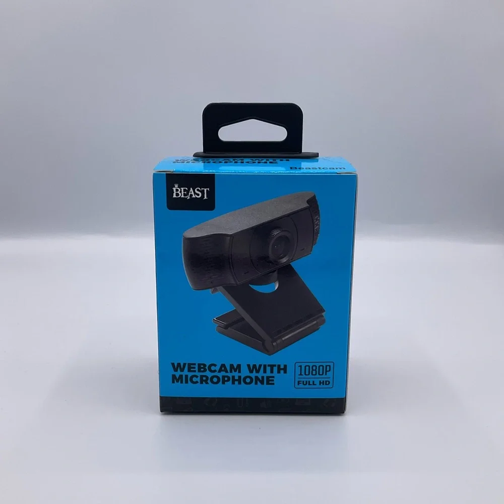 BEAST - Black Webcam with Microphone - 1080p Full HD